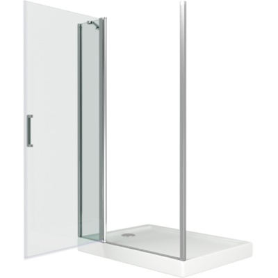 Душевая дверь в нишу Good Door Pandora WTW-120 120 профиль Хром стекло прозрачное