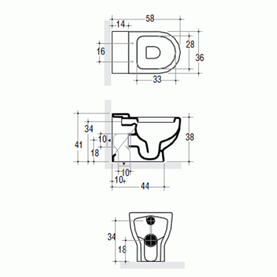 Унитаз компакт Axa Contea 06012+0605101 без сиденья с бачком