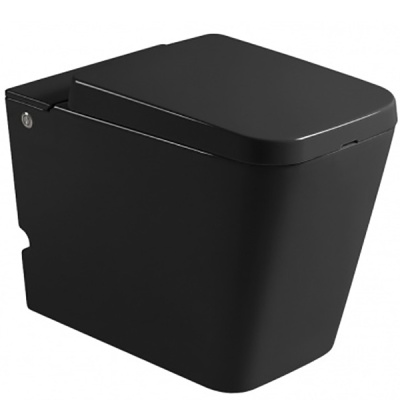 Унитаз Cerutti SPA B-370B 7268 Black с импульсным смывом приставной с сиденьем Микролифт