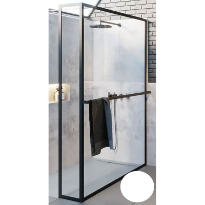 Душевая перегородка Riho Lucid GD402 120х30 GD412W030 профиль Белый стекло прозрачное