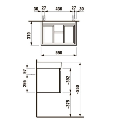 Тумба под раковину Laufen Pro New 60x38 подвесная Белая матовая