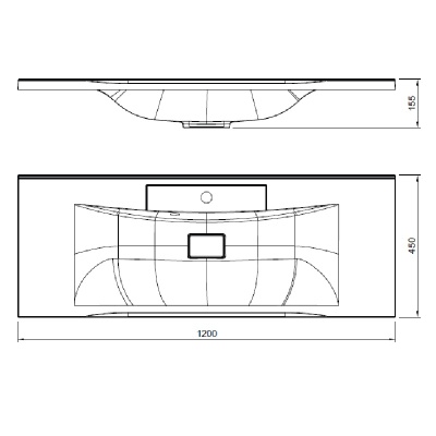 Раковина Florentina Прима 120 Белая