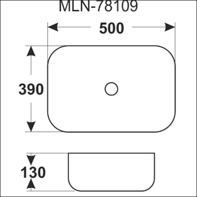 Раковина Melana 50 MLN-78109 Белая