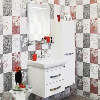 Тумба с раковиной Sanflor Одри 60 Н0000000106 подвесная Белая