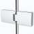 Душевой уголок Black&White Stellar Wind S701-1000x1000 радиальный профиль Серебристый хром стекло прозрачное
