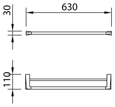 Полотенцедержатель Clever Ventu 63 99478 двойной Хром