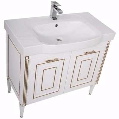 Комплект мебели для ванной Aquanet Паола 90 186382 Белый Золото
