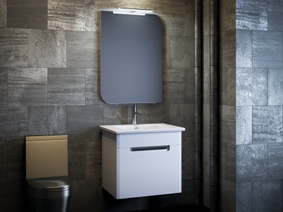 Тумба под раковину Opadiris Гранда 60 Z0000009905 подвесная Белая глянцевая