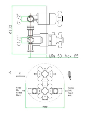 Смеситель для душа Webert Armony AM970902015 Хром