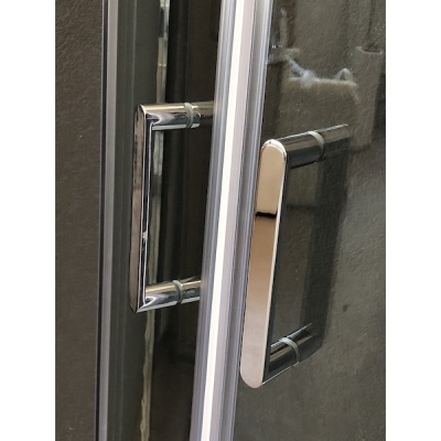 Душевой уголок Royal Bath RB-L-3002-5 120х80 без поддона профиль Хром стекло прозрачное