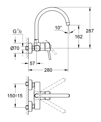 Смеситель для кухни Grohe Concetto 32667001 Хром