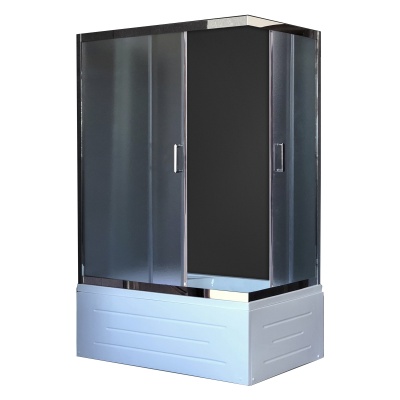 Душевой уголок Royal Bath BP 120х80 RB8120BP-C-CH-L с поддоном профиль Хром стекло матовое