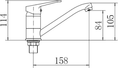 Смеситель для кухни Fashun A4515-2 Хром