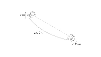 Стеклянная полка Fixsen Adele FX-55003 Хром