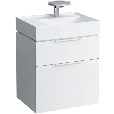 Тумба под раковину Laufen Kartell 60 2 ящика подвесная R Белый лак