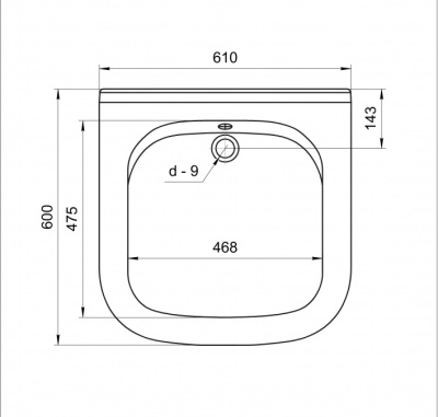 Раковина Кувшинка Лайт 61 на стиральную машину Белая