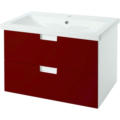 Тумба c раковиной Bellezza Пегас 90 4630415270031 подвесная Красная