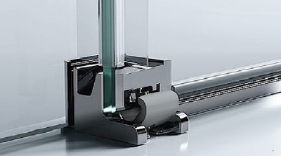 Душевой уголок Huppe Fracture 90х90 квадратный профиль Хром стекло прозрачное