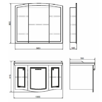 Зеркальный шкаф Comforty Палини 100 4147994 Белый глянец
