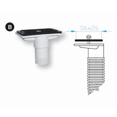 Перелив PlastBrno EDVA300 Хром Белый