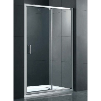 Душевая дверь в нишу Gemy Sunny Bay 100х190 профиль Хром стекло прозрачное
