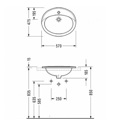 Раковина Serel 57 1841 Белая