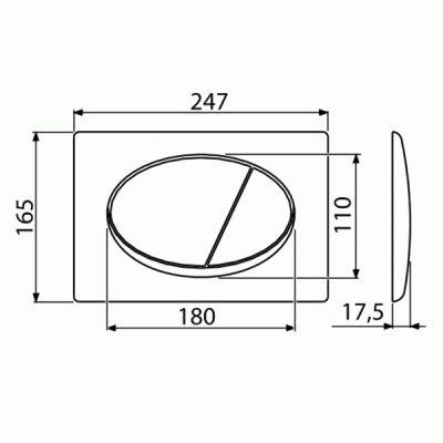 Инсталляция Alcaplast Sadromodul AM101/1120+M071 для унитаза со смывным бачком и клавишей смыва Хром