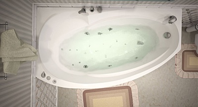 Акриловая ванна Aquanet Jersey 170x90 L 00203988+242139+204668 с гидромассажем