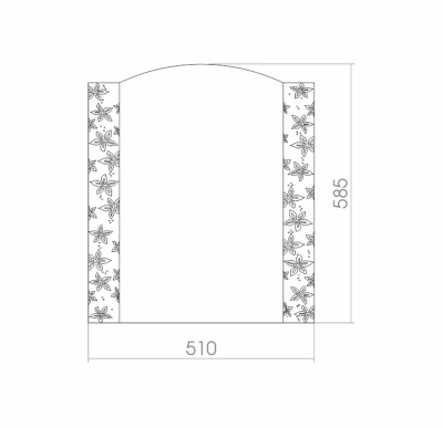 Зеркало Mixline Шарм Весна 51 529382 с полкой с пескоструйным рисунком