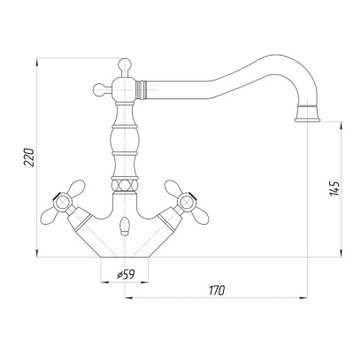 Смеситель для раковины Migliore Princeton Plus ML.PRP-8034 Хром