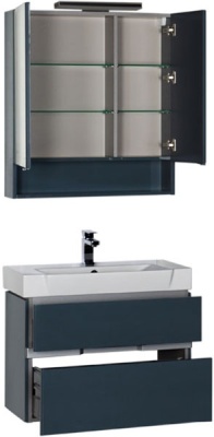 Тумба под раковину Aquanet Виго 80 183405 подвесная Белая