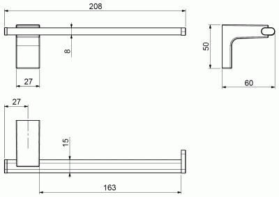 Полотенцедержатель Sonia Eletech 113897 Хром
