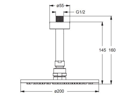 Верхний душ Vidima Seva Jet BA194AA Хром