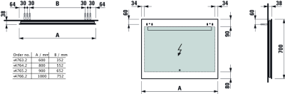Зеркало Laufen Leelo 60 4.4763.2.950.144.1 с подсветкой с сенсорным выключателем