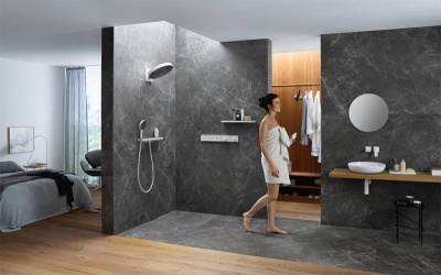 Смеситель для душа Hansgrohe RainSelect 15382700 с термостатом Белый матовый