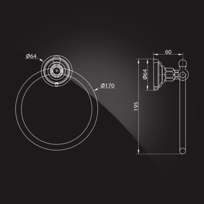 Кольцо для полотенец Elghansa Praktic PRK-875 Хром