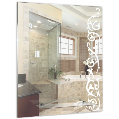 Зеркало Mixline Шарм Боско 54 525455 с полкой с пескоструйным рисунком