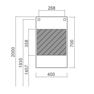 Зеркальный шкаф Diborg Katarine 40 77.4101 с подсветкой