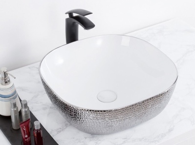 Раковина-чаша CeramaLux 42 D1301H021 Белая Серебро