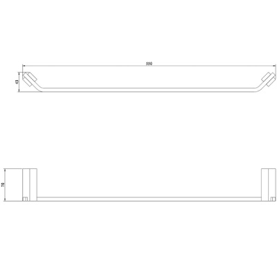 Держатель для полотенец Schein Watteau 12812 Хром