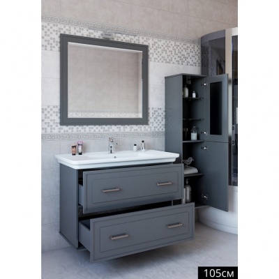 Тумба с раковиной Sanflor Модена 105 С02733 Серая