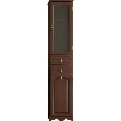 Шкаф пенал Opadiris Риспекто 40 R Z0000000596 с бельевой корзиной Орех антикварный ручки Бронза