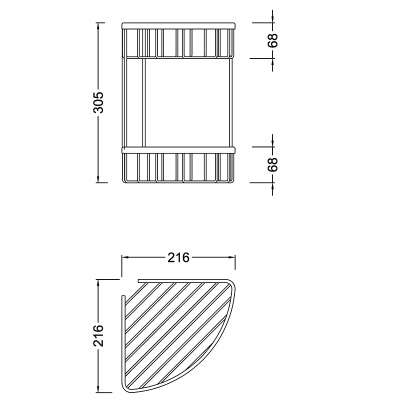 Полка корзина Timo Nelson 160082/02 Антик