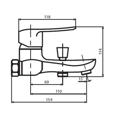 Смеситель для ванны Dorff Ultra D5010000 Хром