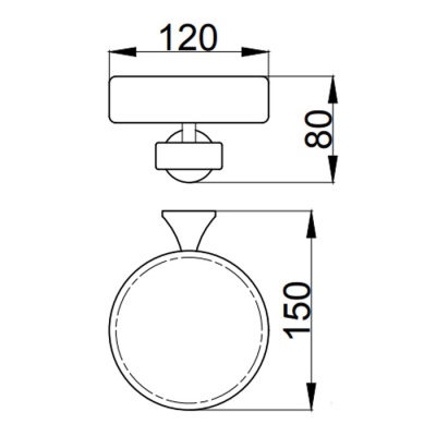 Мыльница Webert Opera OA500101560 Черная Белая