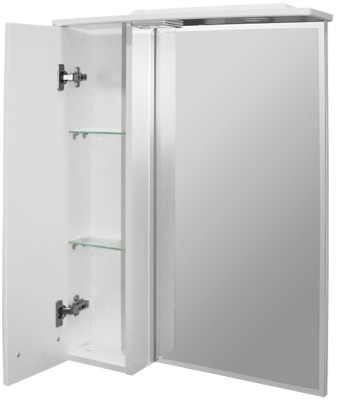Зеркало со шкафом Mixline Альфа 61 L 534968 с подсветкой Белое