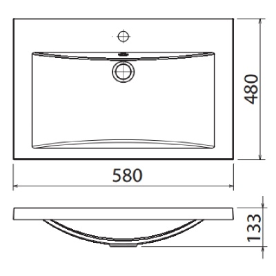 Раковина Florentina Анита 58 Белая