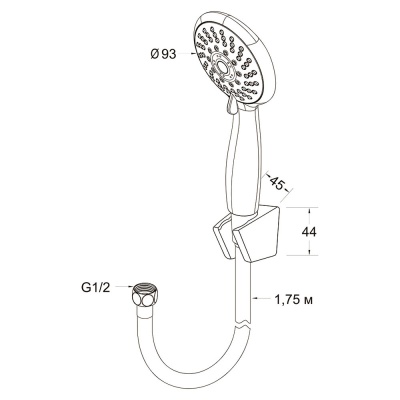 Душевой гарнитур Latuno L80059 Хром