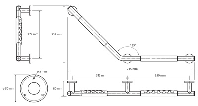 Поручень Bemeta Omega 104507711 R Хром