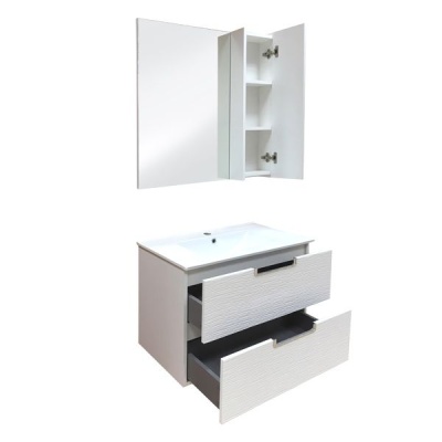 Тумба с раковиной Comforty Генуя 75 4143493 подвесная Белая